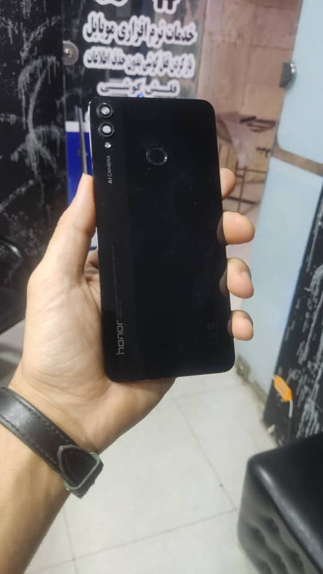 درب پشت هوآوی Honor 8X همراه اثر انگشت رنگ مشکی فابریک